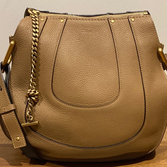 CHLOE Brown Leather Small Hayley Hobo Shoulder Bag - Picture 2 of 8